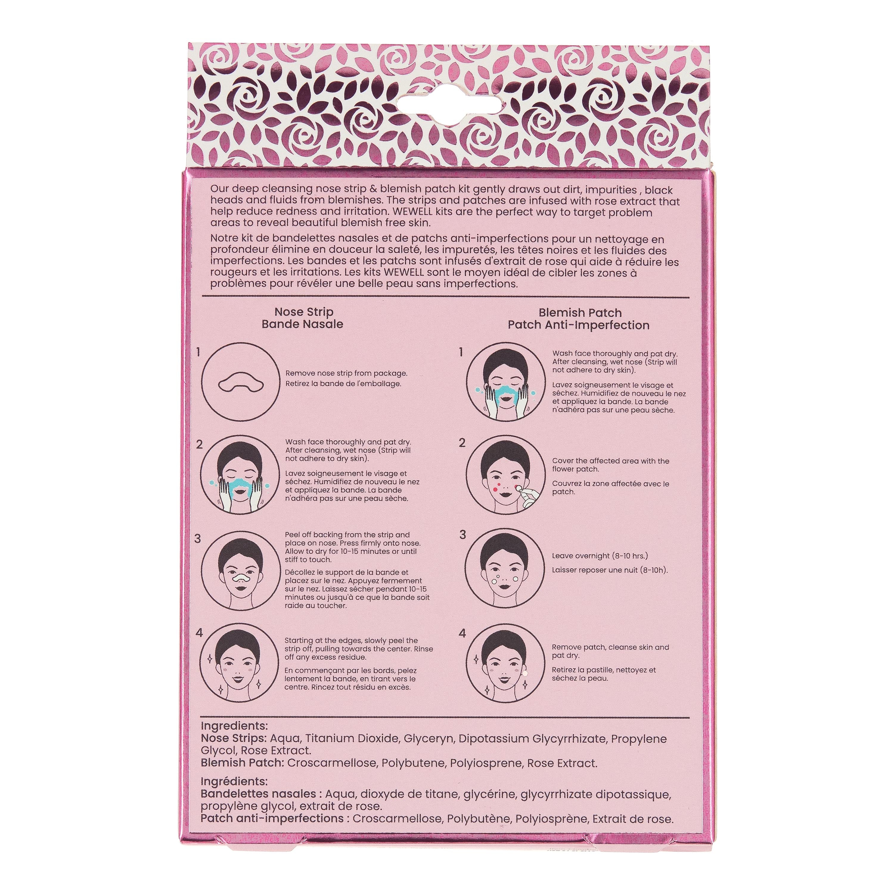NOSE STRIP & BLEMISH PATCH KIT - ROSE EXTRACT