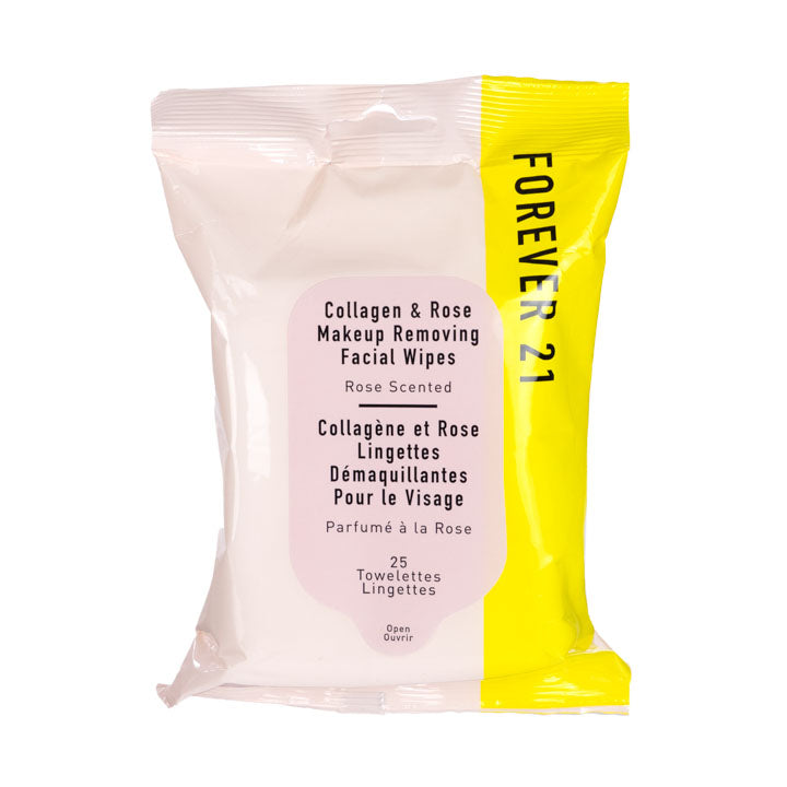 FOREVER 21 Collagen and Rose Makeup Removing Facial Wipes