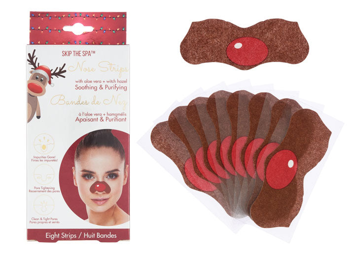 SKIP THE SPA 8PC RED NOSE NOSE STRIPS