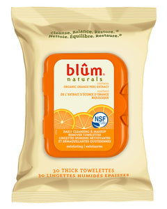 Blûm Naturals® EXFOLIATING Cleansing & Makeup Remover Towelettes