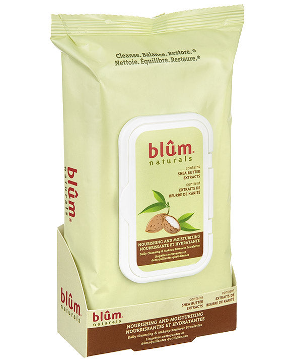 Blûm Naturals® Nourishing and Moisturizing Daily Cleansing & Makeup Remover Towelettes