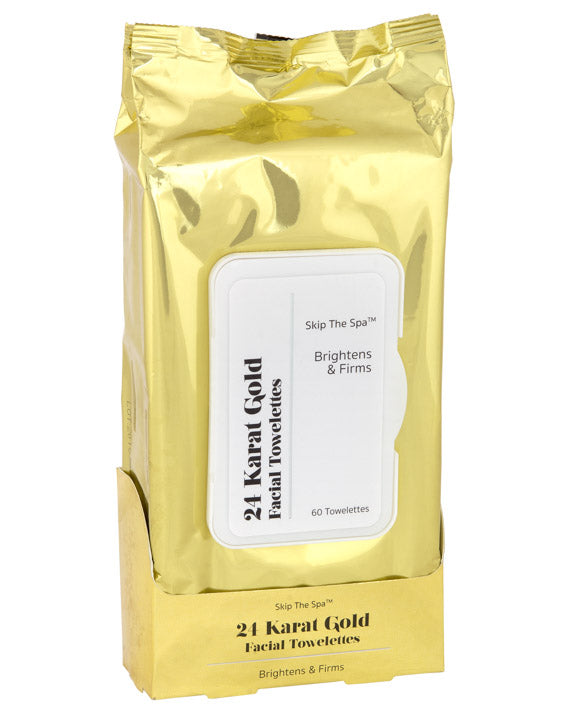 24K GOLD FACIAL TOWELETTES 60CT