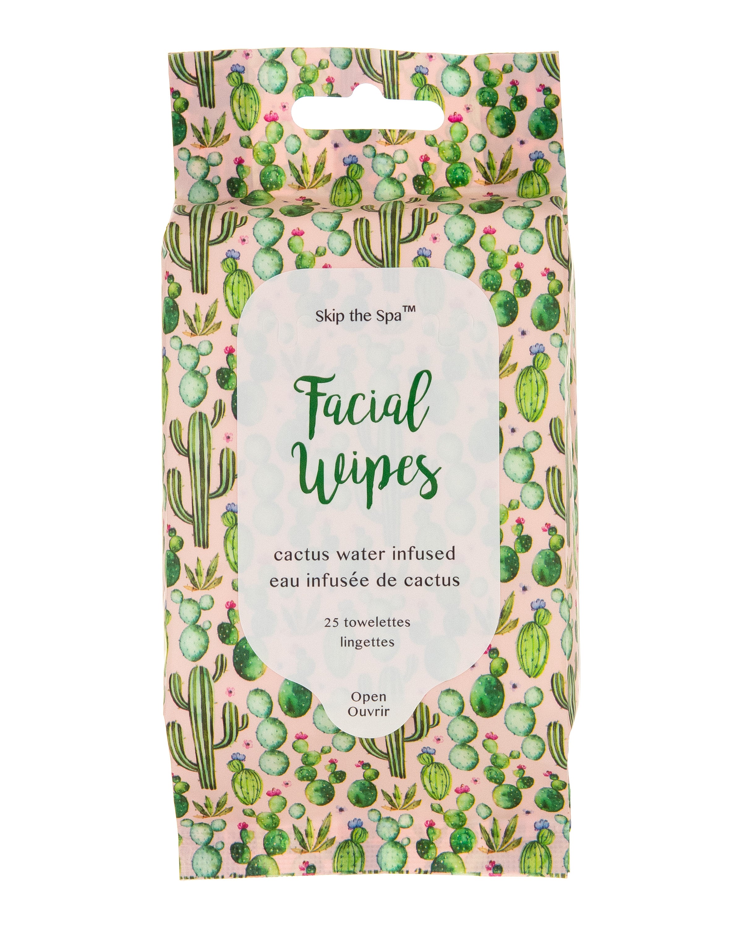 CACTUS WATER INFUSED FACIAL WIPES ASSORTMENT - 25CT