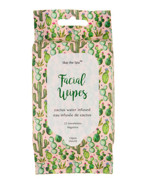 CACTUS WATER INFUSED FACIAL WIPES ASSORTMENT - 25CT