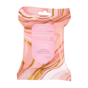 FACIAL WIPES - ROSE WATER + COLLAGEN